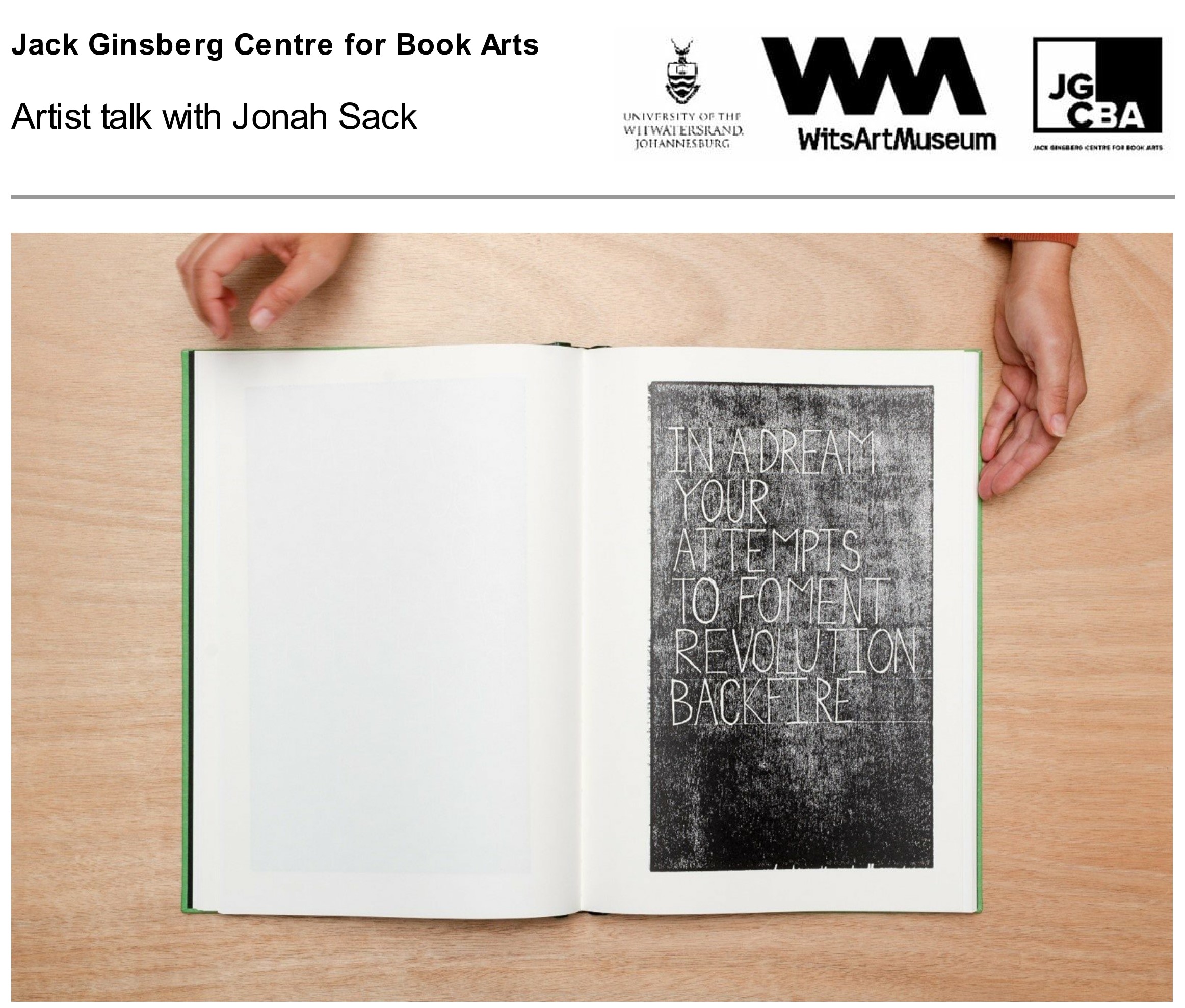 Artist Talk with Jonah Sack